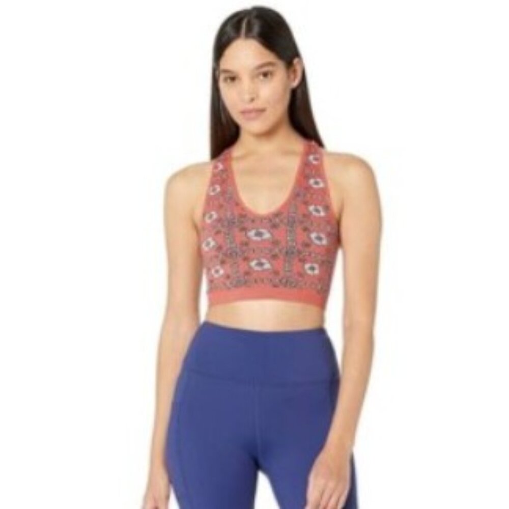 Free People Jaquard Floral Crop Bralette XS